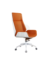 SILLON MONACO ALTO EN  NARANJA CON ESPALDAR BLANCO