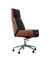 SILLON  MONACO ALTO EN NEGRO CON ESPALDAR CAFE