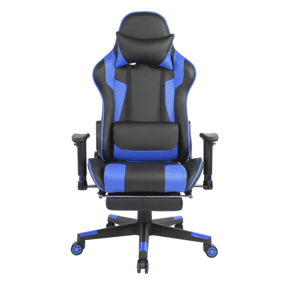 SILLON GAMER NEGRA CON AZUL