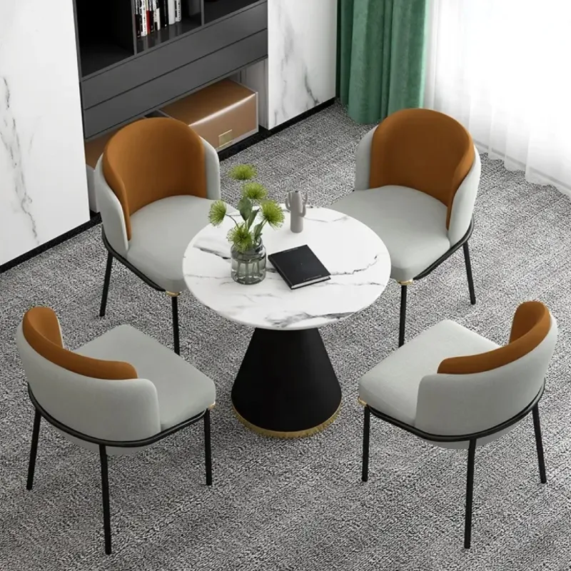 SILLA VISITA EMMA COLOR NARANJA/GRIS