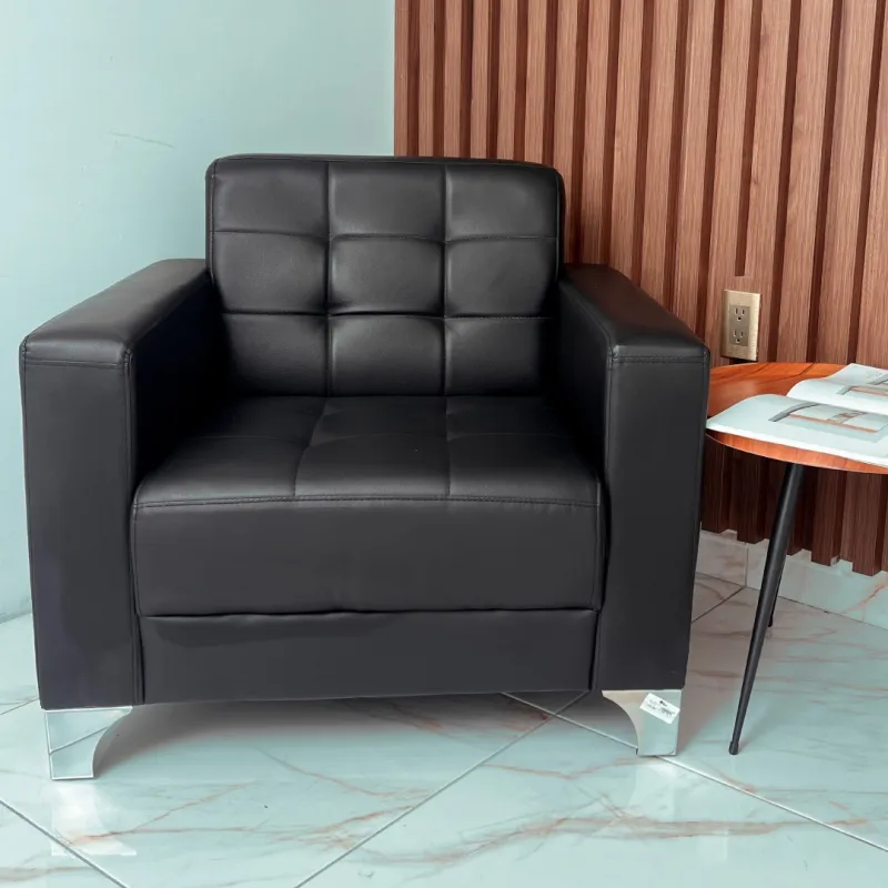 SOFA PATRICK DE 1P EN CUERINA NEGRA