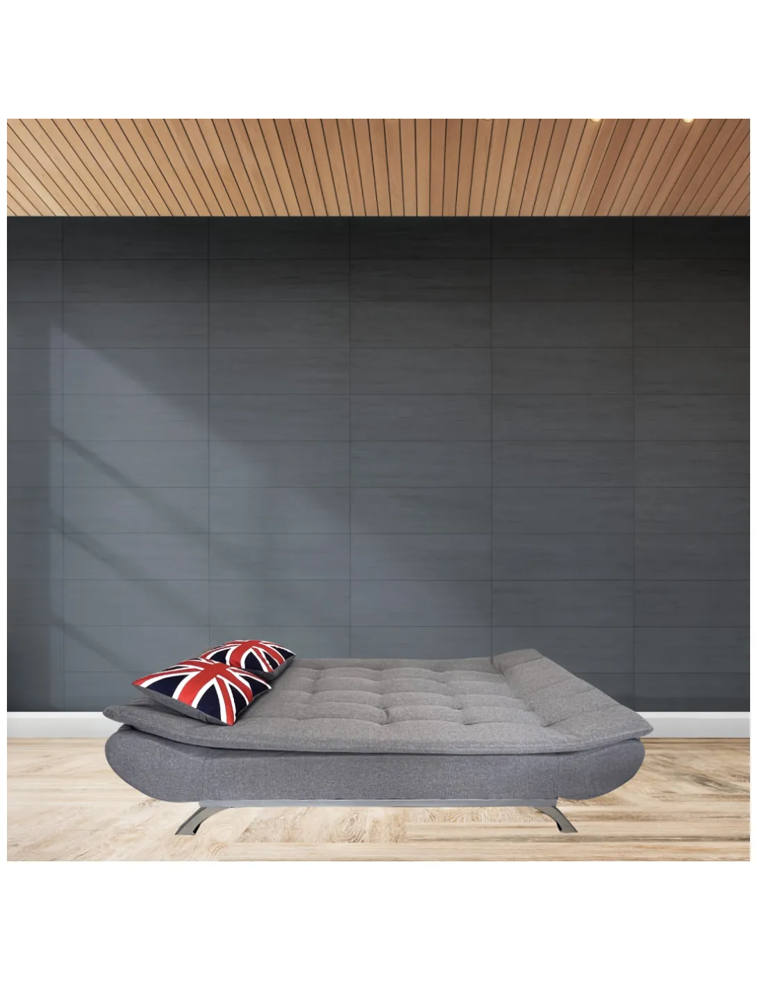 SOFA CAMA ATLANTA EN TELA GRIS