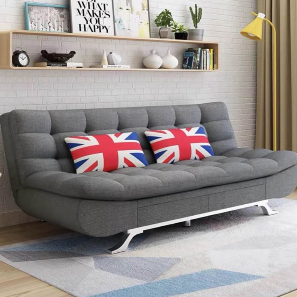 SOFA CAMA ATLANTA EN TELA GRIS