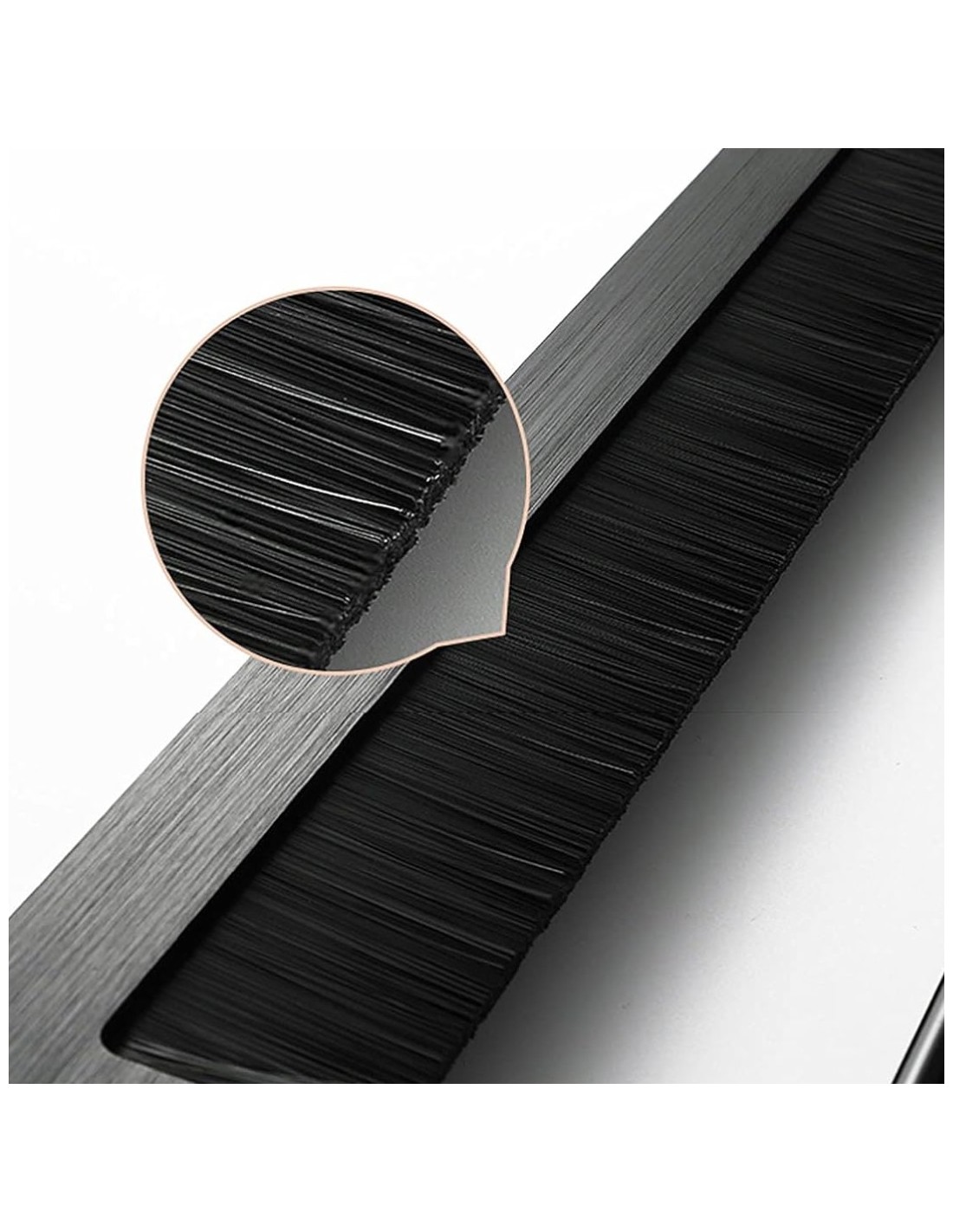 PASACABLES RECTANGULARES DE ALUMINIO NEGRO