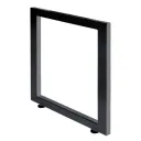 SOPORTE RECTANGULAR EN TUBO DE 2X1 COLOR NEGRO 60 ANCHO X 71.5