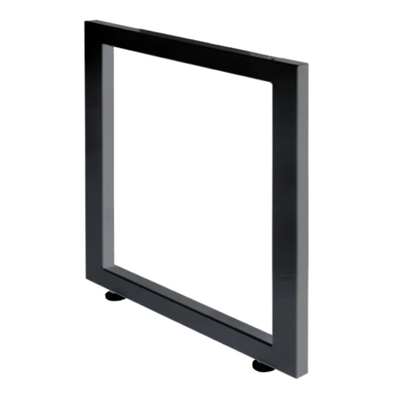 SOPORTE RECTANGULAR EN TUBO DE 2X1 COLOR NEGRO 60 ANCHO X 71.5