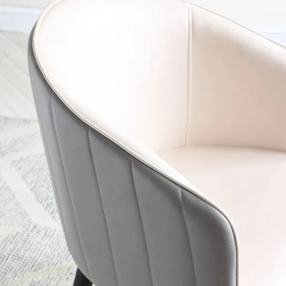 SILLA MARSELLA EN COLOR BLANCO CON GRIS