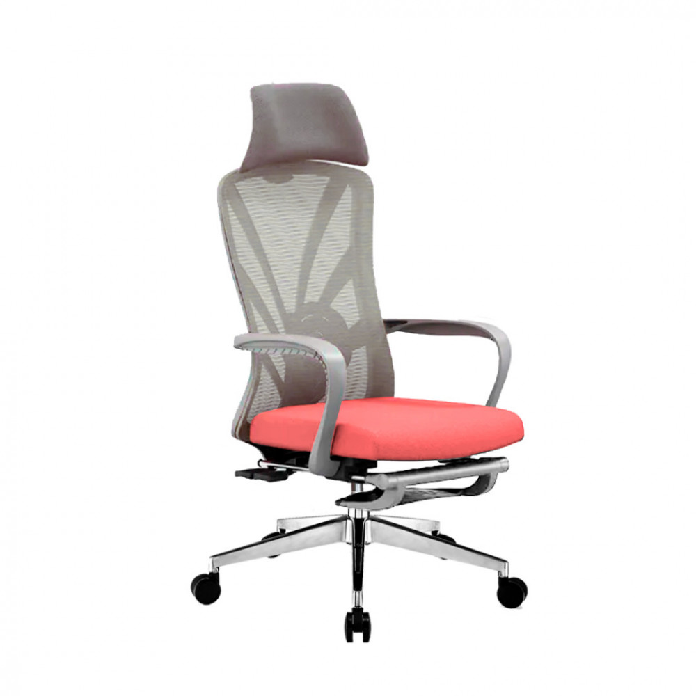 SILLON GERENCIAL BENEDIT COLOR GRIS-ROJO