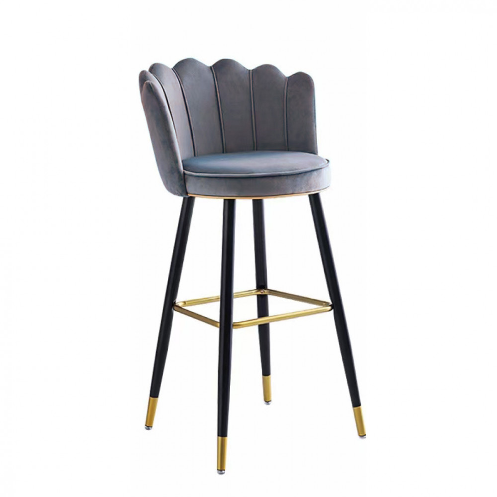 SILLA BAR TULI  TELA GRIS