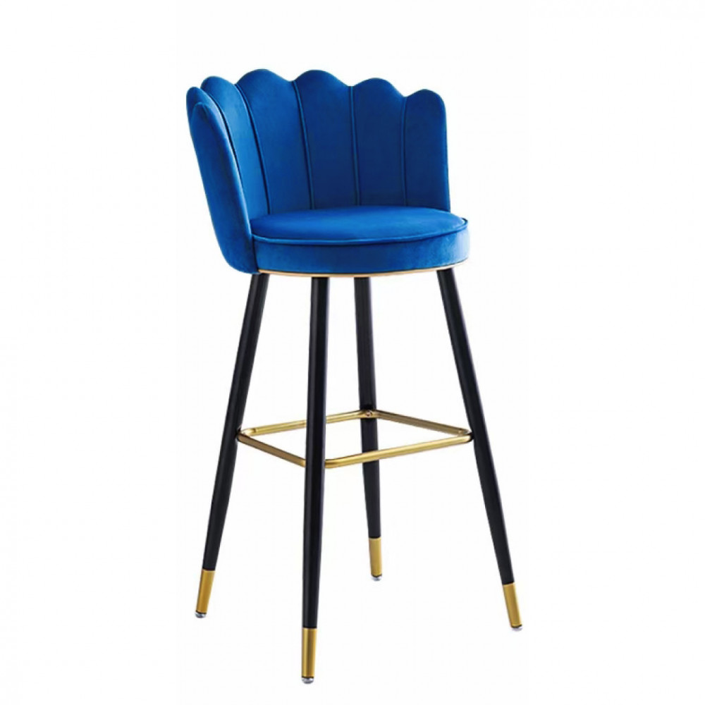 SILLA BAR TULI TELA AZUL