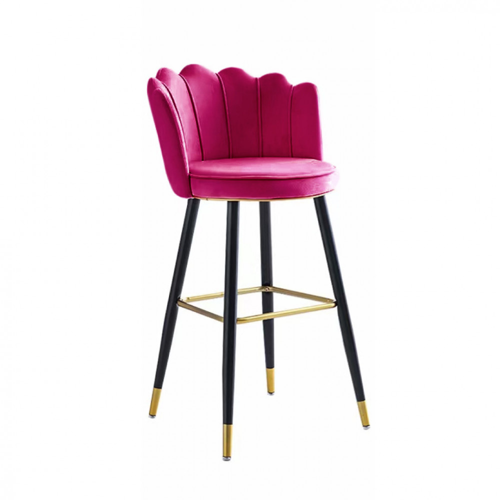 SILLA BAR TULI  TELA ROJA