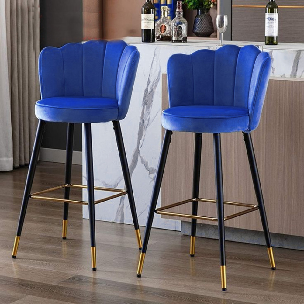SILLA BAR TULI TELA AZUL