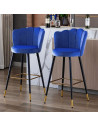 SILLA BAR TULI TELA AZUL