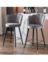 SILLA BAR TULI  TELA GRIS