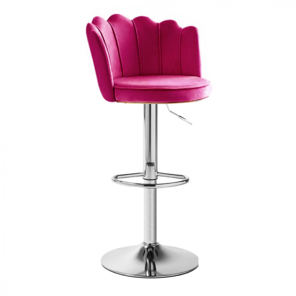 SILLA BAR TULI  TELA ROJA