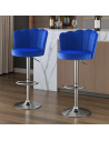 SILLA BAR TULI TELA AZUL