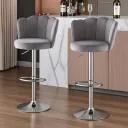 SILLA BAR TULI  TELA GRIS