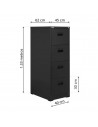 ARCHIVADOR FELIPP PRO  4 GAVETAS IMPORTADO NEGRO
