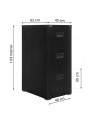 ARCHIVADOR FELIPP 3 GAVETAS NEGRO
