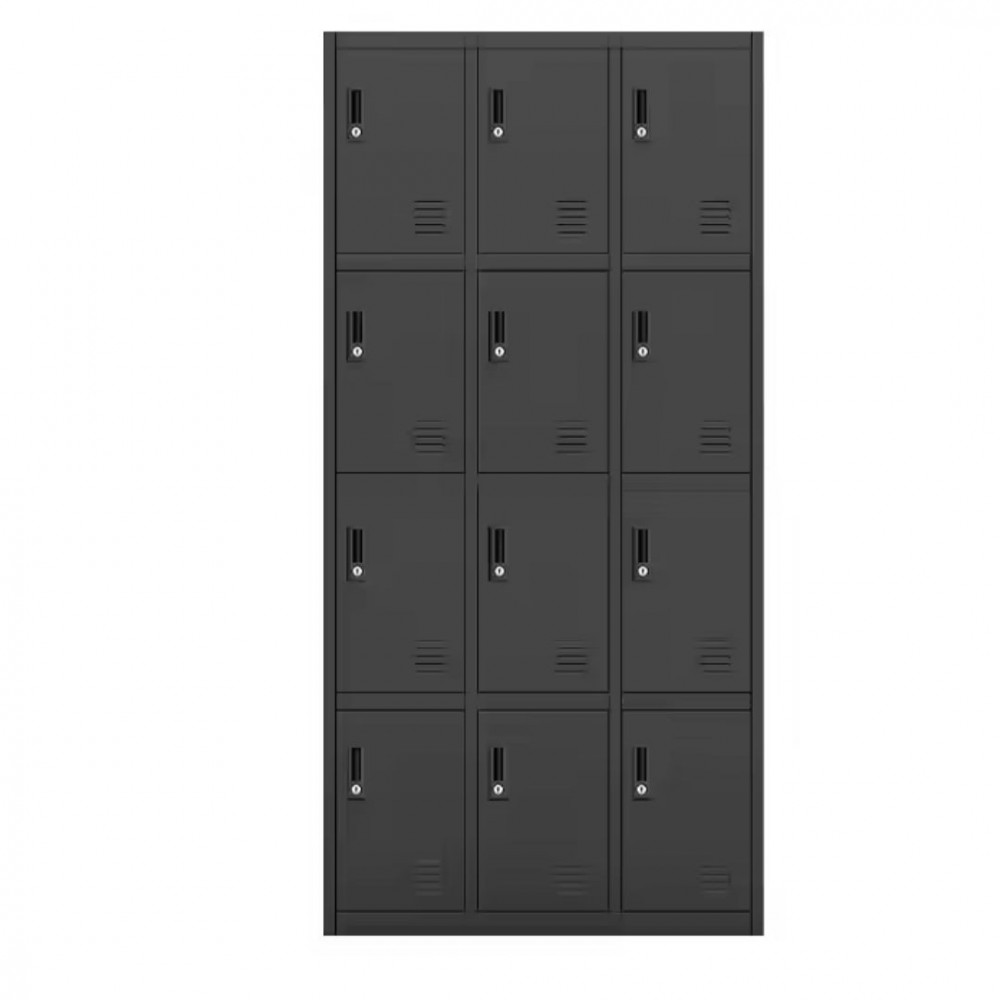 CASILLEROS METALICOS NEGRO 12 PUERTAS CON CERRADURA