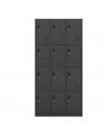 CASILLEROS METALICOS NEGRO 12 PUERTAS CON CERRADURA