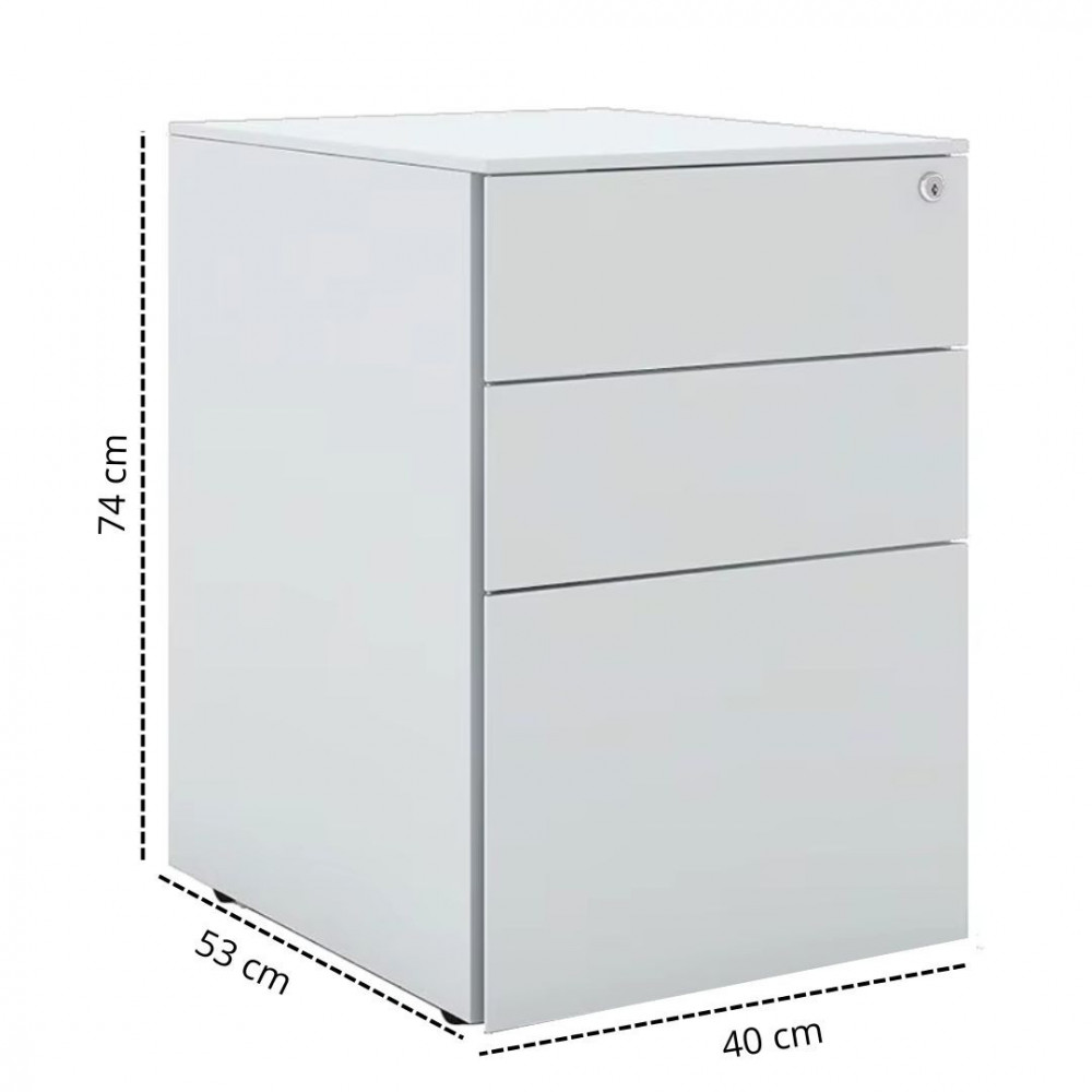 CAJONERA METALICA CON TECHO DE MADERA