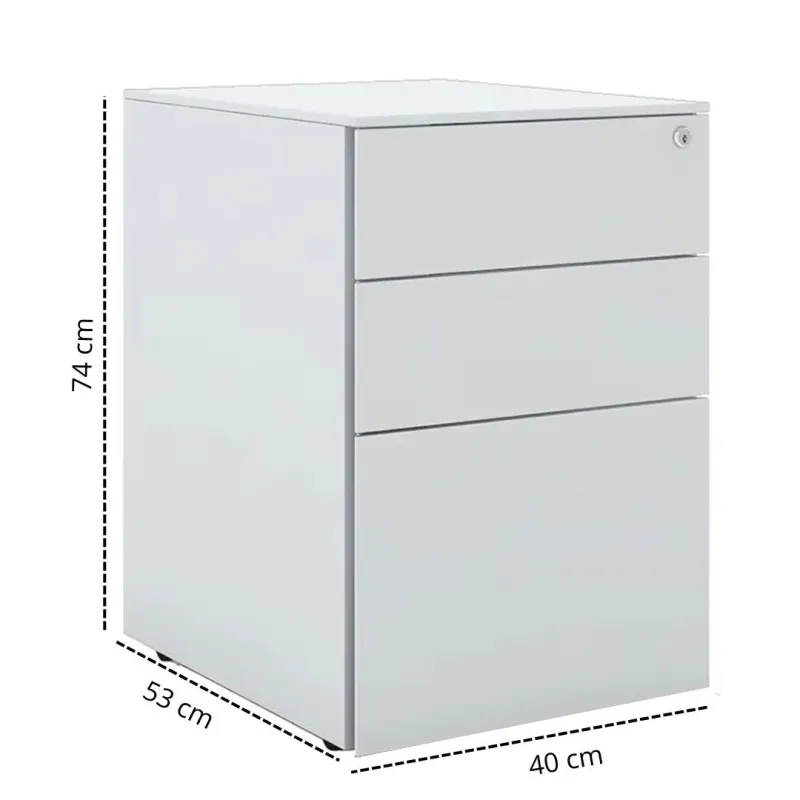 CAJONERA METALICA CON TECHO DE MADERA