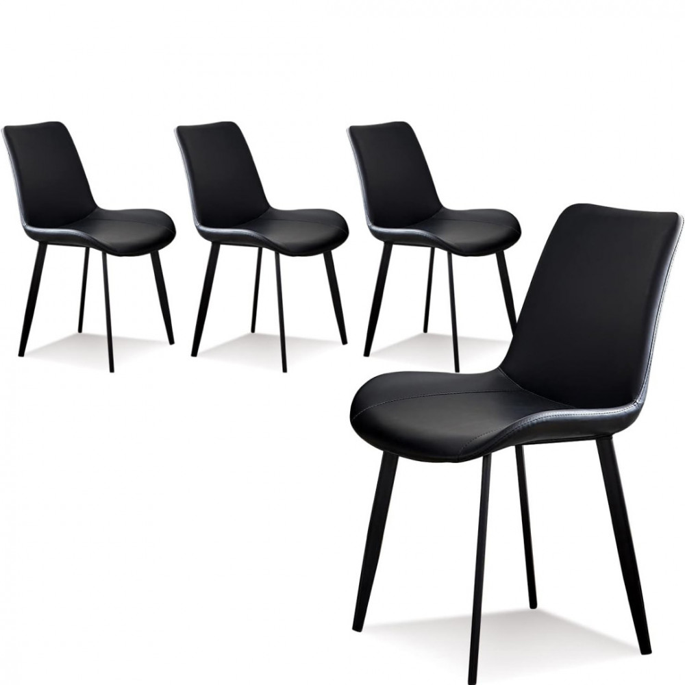 SILLA GABI FIJA EN COLOR NEGRO