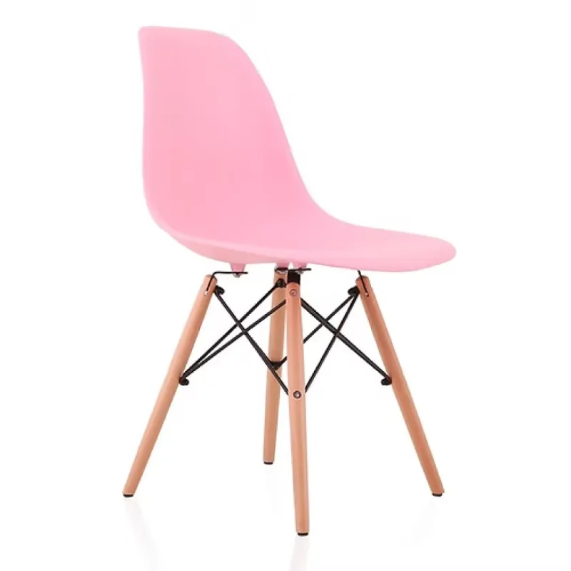 SILLA VISITA EAMES SLIM COLOR ROSADO