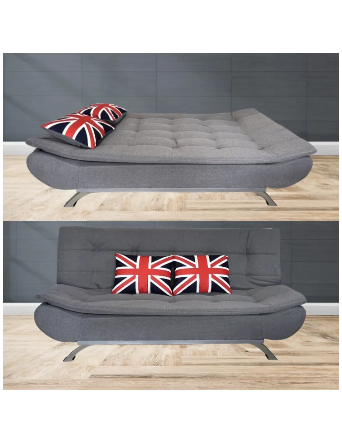 SOFA CAMA ATLANTA EN TELA GRIS