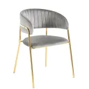 SILLA TANIA TELA VELVET GRIS