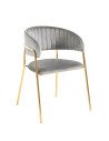 SILLA TANIA TELA VELVET GRIS