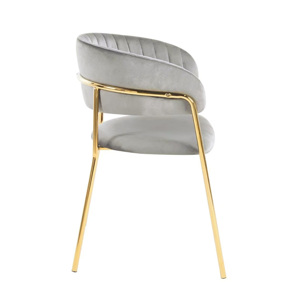 SILLA TANIA TELA VELVET GRIS