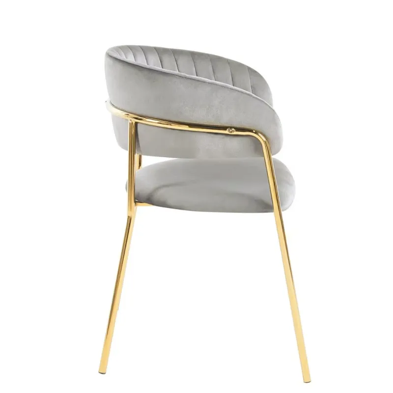 SILLA TANIA TELA VELVET GRIS