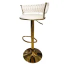 SILLA BAR KIARA BEIGE CON BASE DORADA