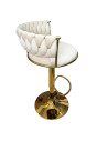 SILLA BAR KIARA BEIGE CON BASE DORADA