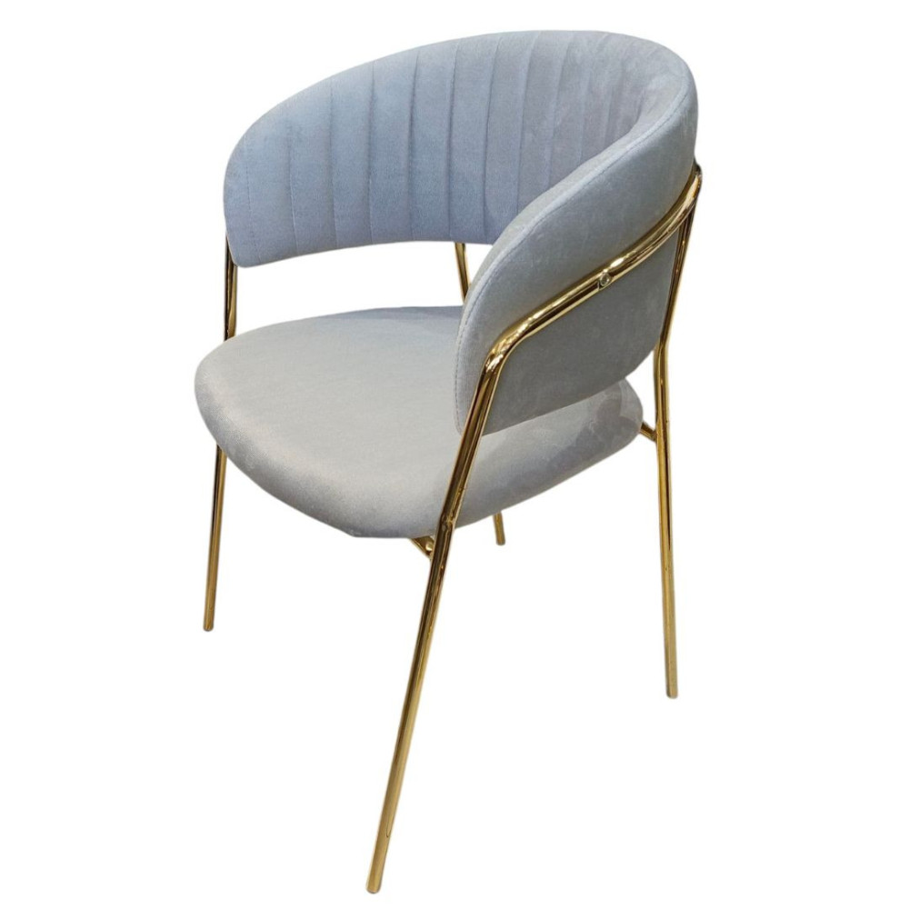 SILLA TANIA TELA VELVET GRIS