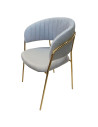 SILLA TANIA TELA VELVET GRIS