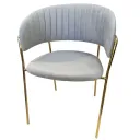 SILLA TANIA TELA VELVET GRIS