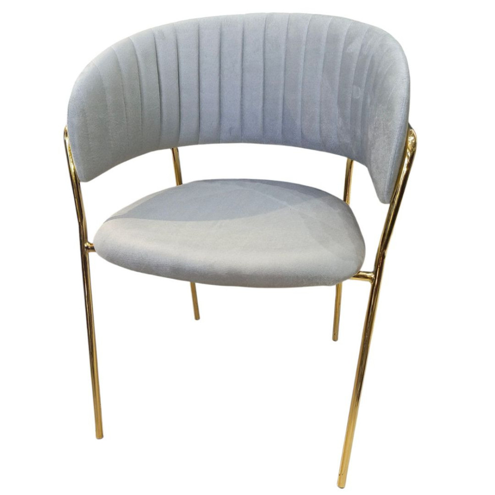 SILLA TANIA TELA VELVET GRIS