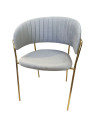 SILLA TANIA TELA VELVET GRIS