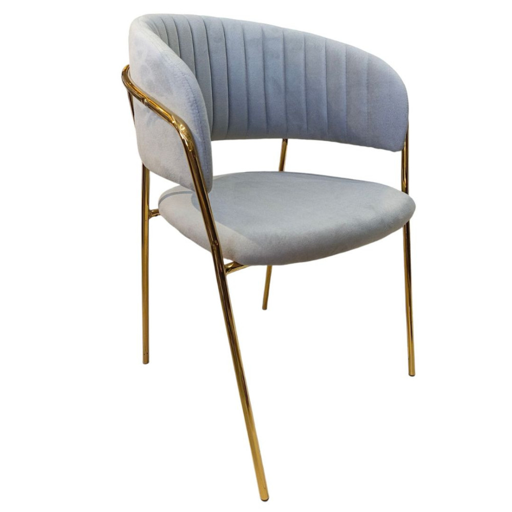 SILLA TANIA TELA VELVET GRIS