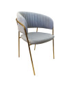 SILLA TANIA TELA VELVET GRIS
