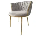 SILLA ESTEFANO TELA VELVET  GRIS