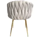 SILLA ESTEFANO TELA VELVET  GRIS