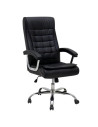 SILLON GERENCIAL ARABIA EN  CUERINA NEGRA