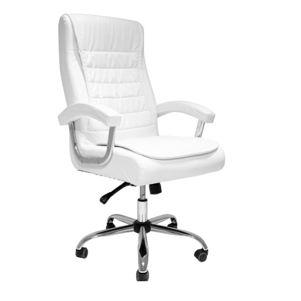 SILLON GERENCIAL ARABIA DE CUERINA BLANCA