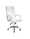 SILLON GERENCIAL ARABIA DE CUERINA BLANCA