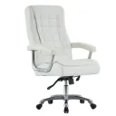 SILLON GERENCIAL ARABIA DE CUERINA BLANCA