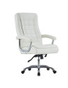 SILLON GERENCIAL ARABIA DE CUERINA BLANCA